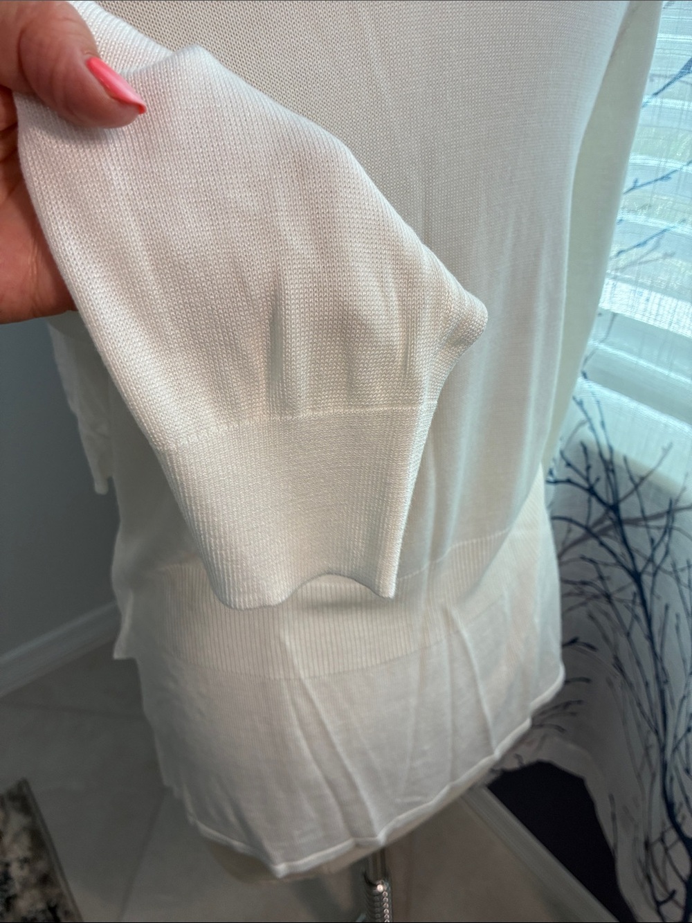 WHBM White Ruffle Open-Front Cardigan - Picture 6 of 8